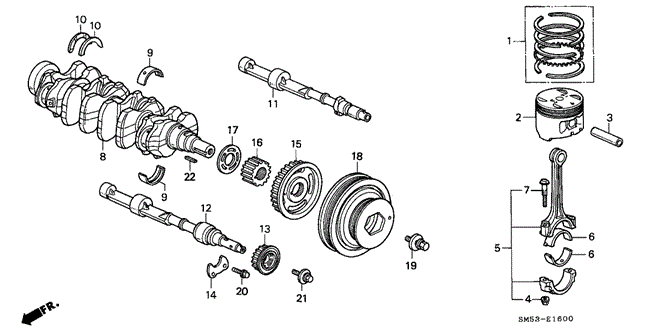 ENGINE/CRANKSHAFT - PISTON for 1992 Honda ACCORD 5-DOOR #1