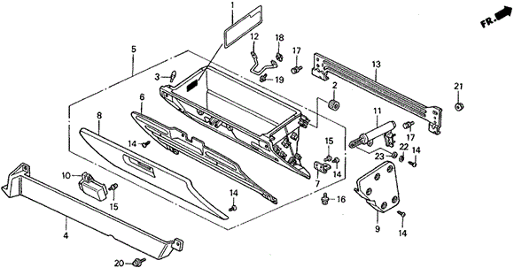INTERIOR / BUMPER/GLOVE BOX (2) for 1990 Honda CIVIC 5-DOOR #1