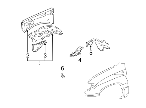 BODY/STRUCTURAL COMPONENTS & RAILS for 2001 Toyota Land Cruiser #1
