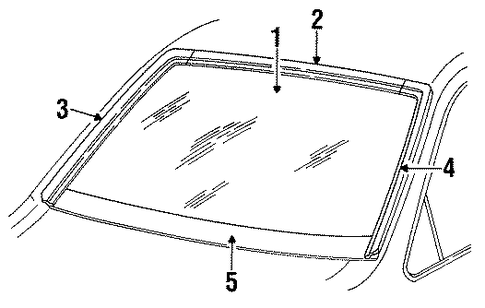 Thunderbird GLASS - WINDSHIELD