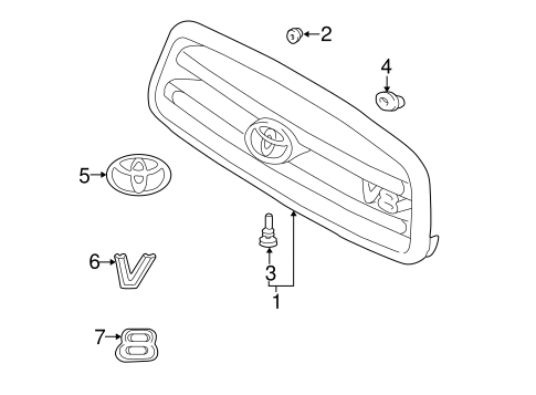 BODY/GRILLE & COMPONENTS for 2003 Toyota Sequoia #1