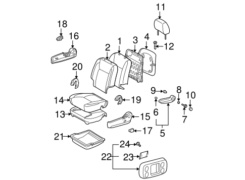 BODY/FRONT SEAT COMPONENTS for 2004 Toyota Sienna #2