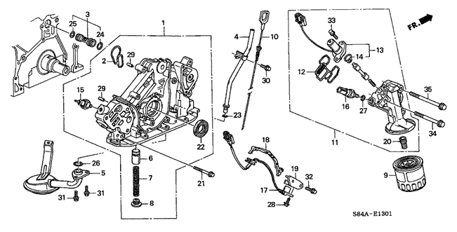 Engine/Oil Pump - Oil Strainer (V6) for 2002 Honda ACCORD SEDAN #1