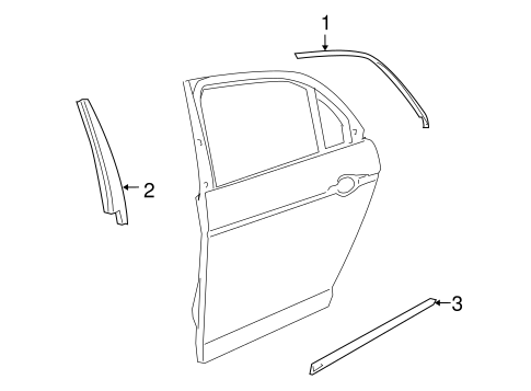 Vanden Plas EXTERIOR TRIM - REAR DOOR