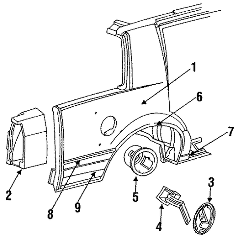 New Yorker EXTERIOR TRIM - QUARTER PANEL