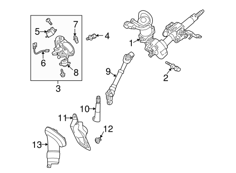 STEERING/STEERING COLUMN ASSEMBLY for 2010 Toyota Matrix #1