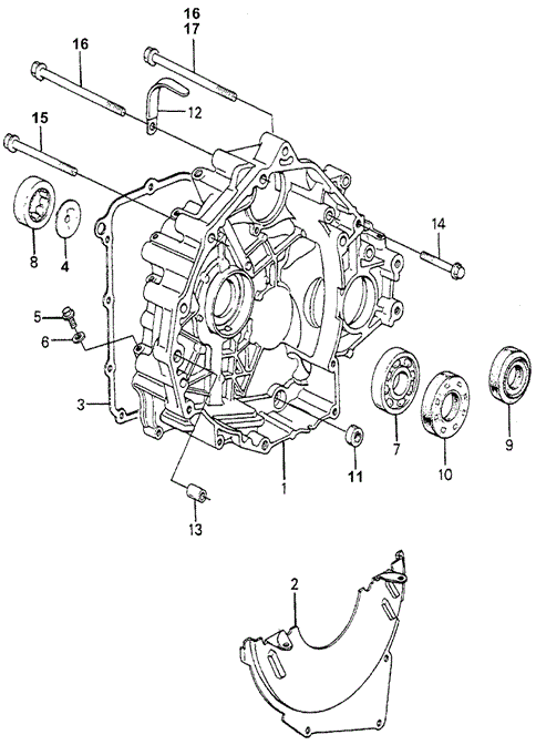 TRANSMISSION - HONDAMATIC/HMT TORQUE CONVERTER HOUSING (2) for 1980 Honda ACCORD HATCHBACK #1
