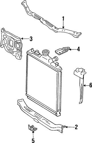 Metro RADIATOR SUPPORT