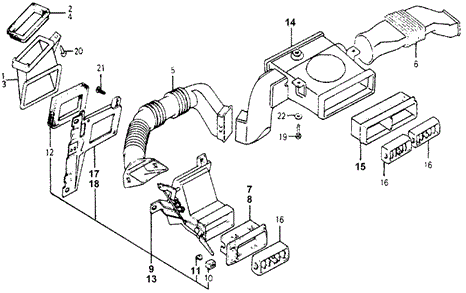 INTERIOR / BUMPER/FRESH AIR VENTS for 1978 Honda ACCORD HATCHBACK #1