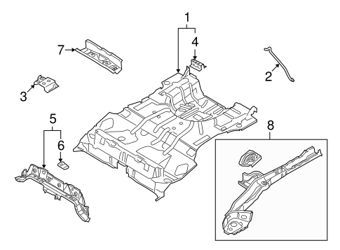 Body/Rear Floor & Rails for 2009 Ford Focus #1