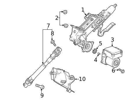 Steering Column Assembly for 2019 Mazda 6 #0