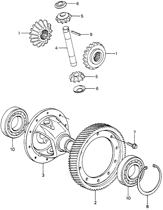 TRANSMISSION - MANUAL/MT DIFFERENTIAL GEAR for 1983 Honda CIVIC HATCHBACK #1