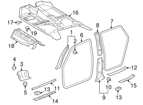 BODY/INTERIOR TRIM - PILLARS for 2003 Toyota Corolla #1