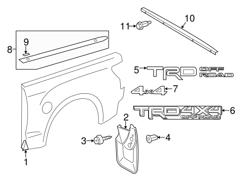 Exterior Trim - Pick UP Box for 2018 Toyota Tundra #2