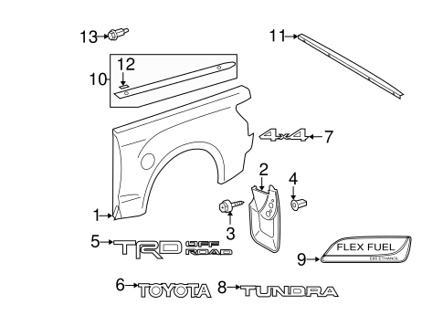 BODY/EXTERIOR TRIM - PICK UP BOX for 2011 Toyota Tundra #1