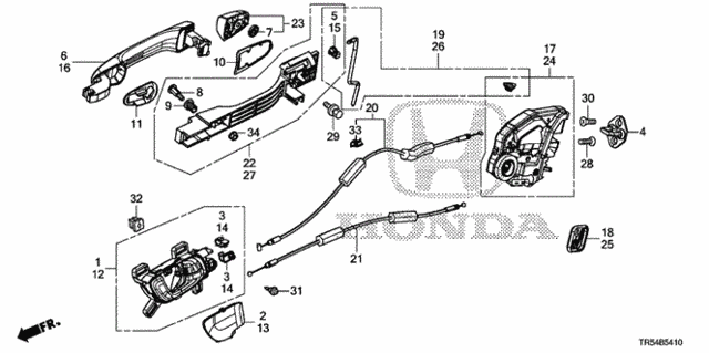 Rear Door Locks - Outer Handle for 2012 Honda Civic #0