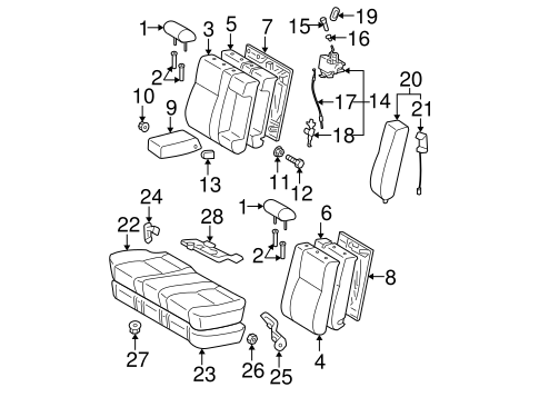 BODY/REAR SEAT COMPONENTS for 2005 Toyota Camry #1