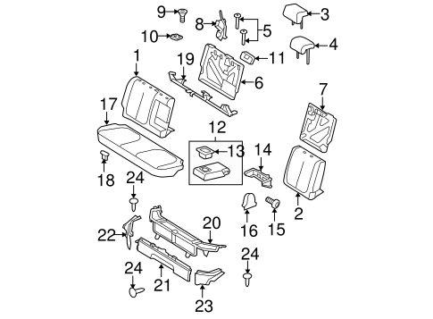 BODY/REAR SEAT COMPONENTS for 2008 Toyota Yaris #2
