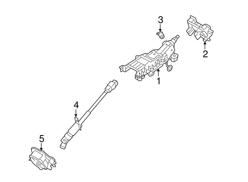 Steering/Steering Column Assembly for 2006 Ford Freestyle #1