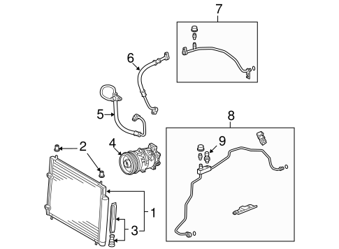 HVAC/CONDENSER, COMPRESSOR & LINES for 2012 Toyota Corolla #1