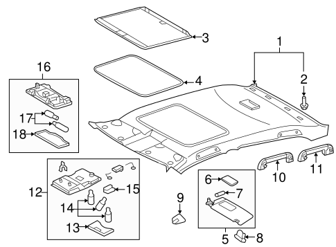 BODY/INTERIOR TRIM - ROOF for 2010 Toyota Avalon #1