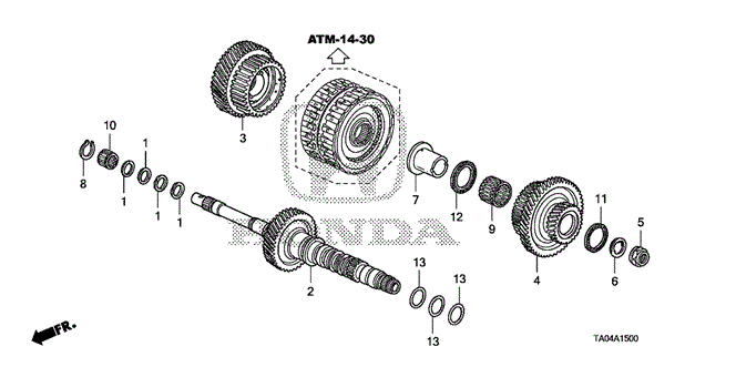 TRANSMISSION - AUTOMATIC/AT MAINSHAFT (V6) for 2010 Honda ACCORD SEDAN #1
