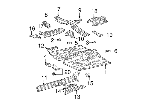 Floor & Rails for 2004 Toyota RAV4 #0