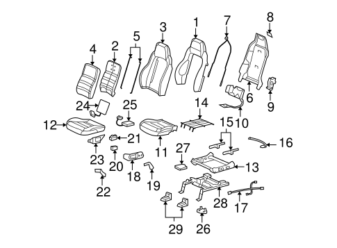 Electrical/Lumbar Control Seats for 2005 Chevrolet Corvette #1