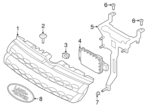 Grille & Components for 2016 Land Rover Range Rover Evoque #0