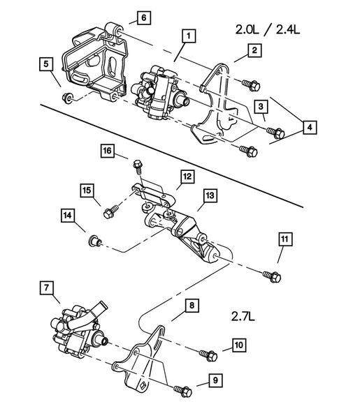 Power Steering Pump for 2002 Dodge Stratus #0