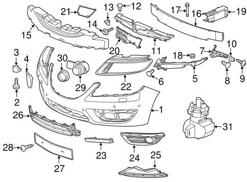 9-5 BUMPER & COMPONENTS - FRONT