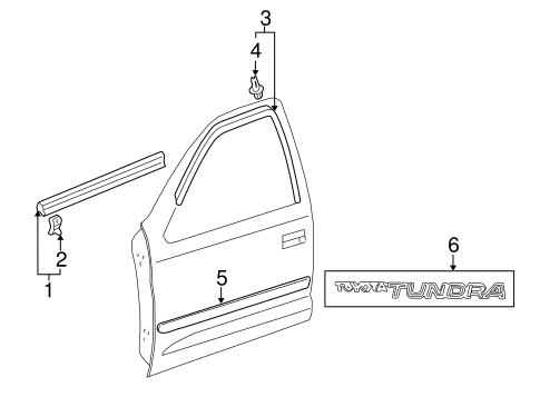 BODY/EXTERIOR TRIM - FRONT DOOR for 2005 Toyota Tundra #1