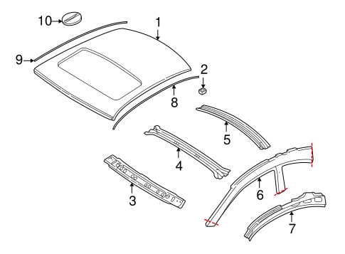 C70 EXTERIOR TRIM - ROOF