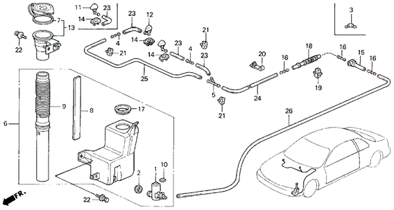 Windshield Washer for 1993 Acura Legend #1
