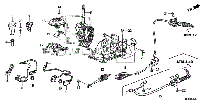 Chassis/Select Lever for 2012 Honda ACCORD COUPE #1
