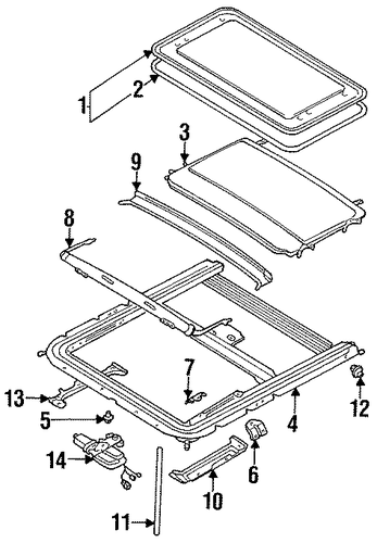 Body/Sunroof for 1995 Nissan 240SX #1