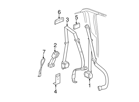 Silverado 2500 HD REAR SEAT BELTS