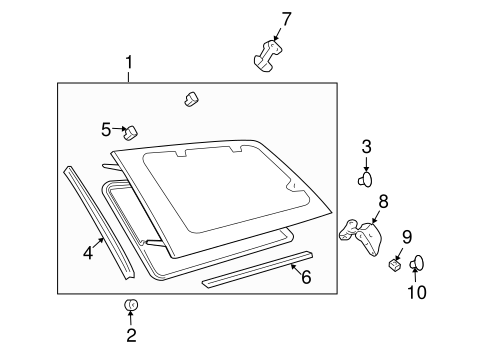ELECTRICAL/QUARTER WINDOW for 2010 Toyota Sienna #1