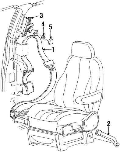 Windstar FRONT SEAT BELTS
