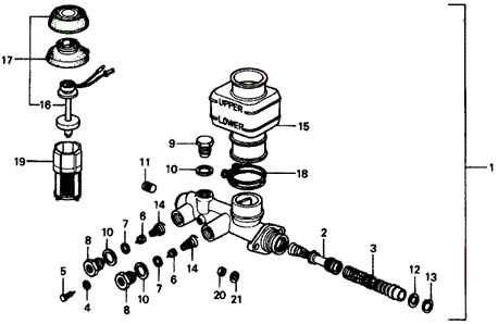 CHASSIS/MASTER CYLINDER ('77) for 1977 Honda CIVIC HATCHBACK #1