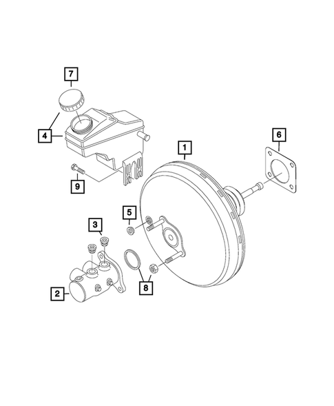 Brake Master Cylinder for 2017 Jeep Renegade #0