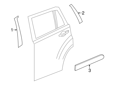 Compass EXTERIOR TRIM - REAR DOOR