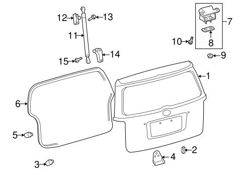 BODY/GATE & HARDWARE for 2008 Scion xB #1