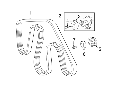 MAINTENANCE & LUBRICATION/BELTS & PULLEYS for 2006 Toyota 4Runner #1