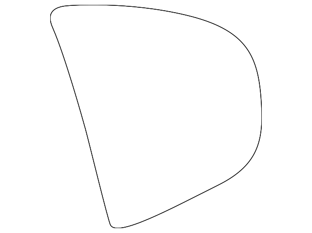 22615166 Деталь QUARTER GLASS, RIGHT