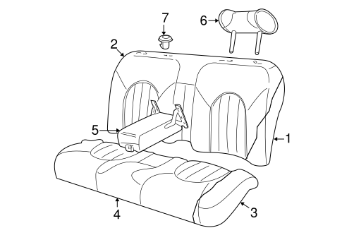 XJR REAR SEAT COMPONENTS 2
