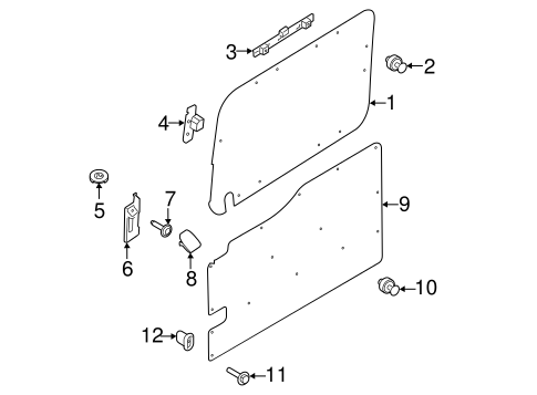 Body/Interior Trim - Side Door for 2016 Ford Transit-150 #4