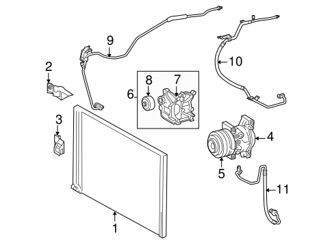 HVAC/CONDENSER, COMPRESSOR & LINES for 2014 Toyota Tacoma #2