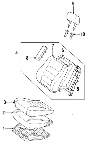 Prizm FRONT SEAT COMPONENTS