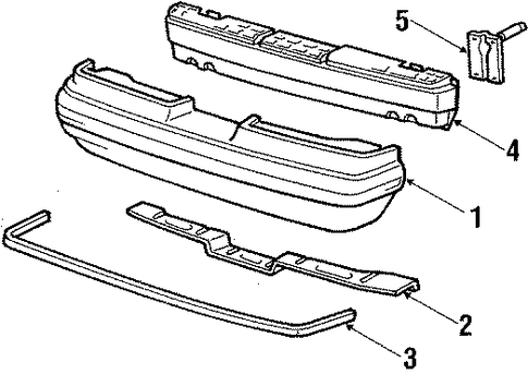 Thunderbird BUMPER ASSEMBLY - REAR